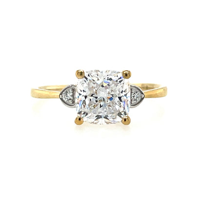 9ct Gold Cushion CZ Ring GRZ403