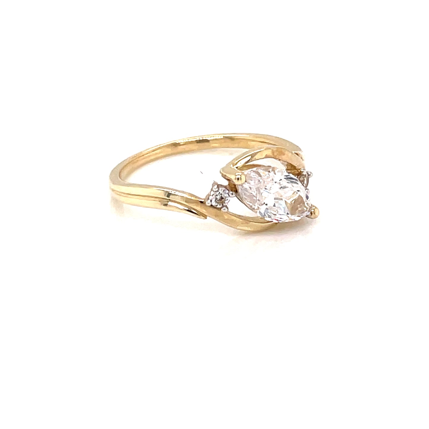 9ct Gold CZ Marquise Ring GRZ348