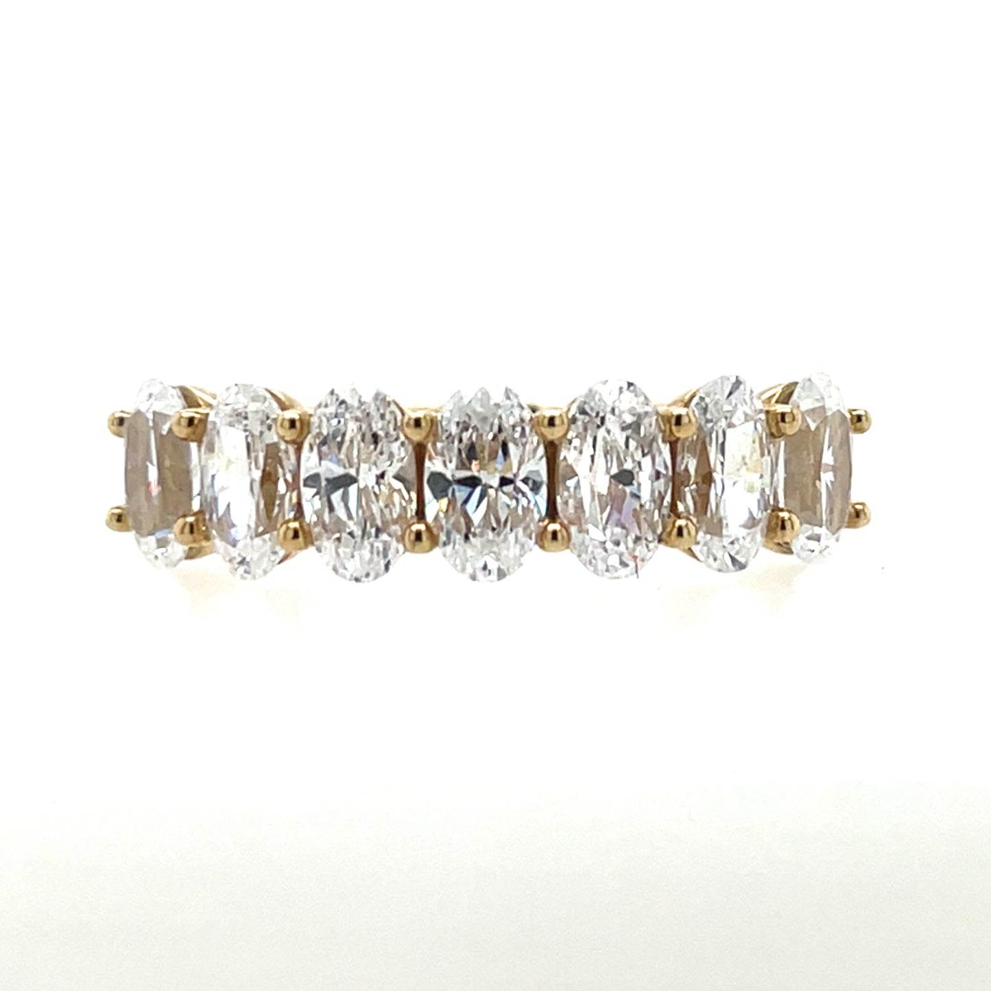 9ct Gold CZ Oval 7-stone Eternity Ring GRA126