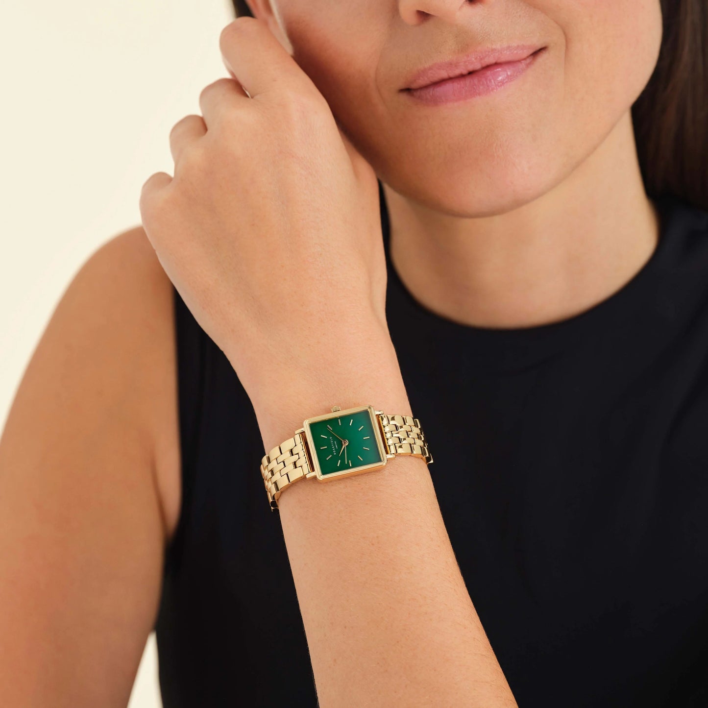 Rosefield Boxy XS Emerald Watch  BEGSG Q050