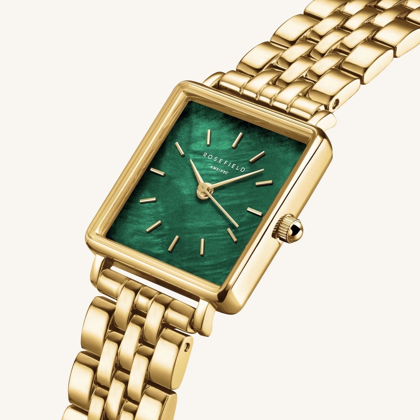 Rosefield Boxy XS Emerald Watch  BEGSG Q050