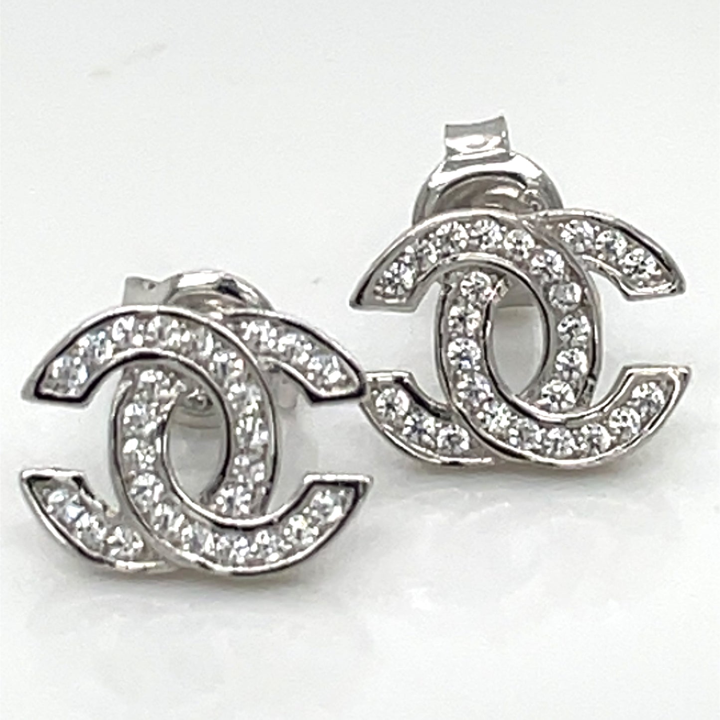 Sterling Silver CZ Pendant & Earring Set BJN025