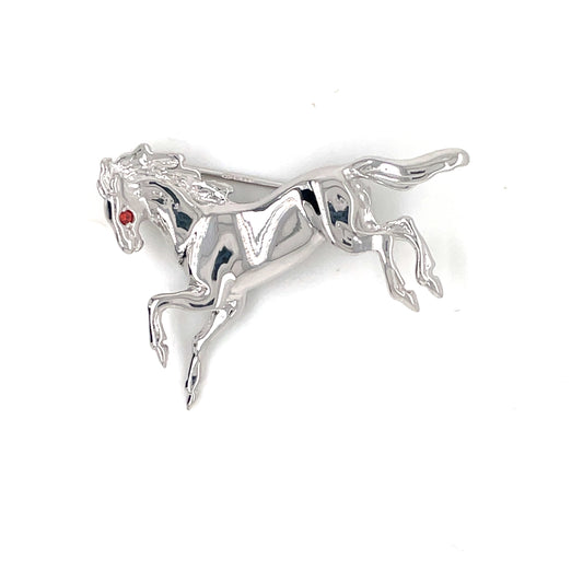 Sterling Silver Prancing Horse Brooch BR118