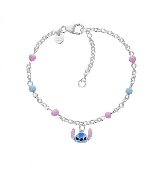 Disney Stitch Pink & Blue Enamel Charm Bracelet BS00101