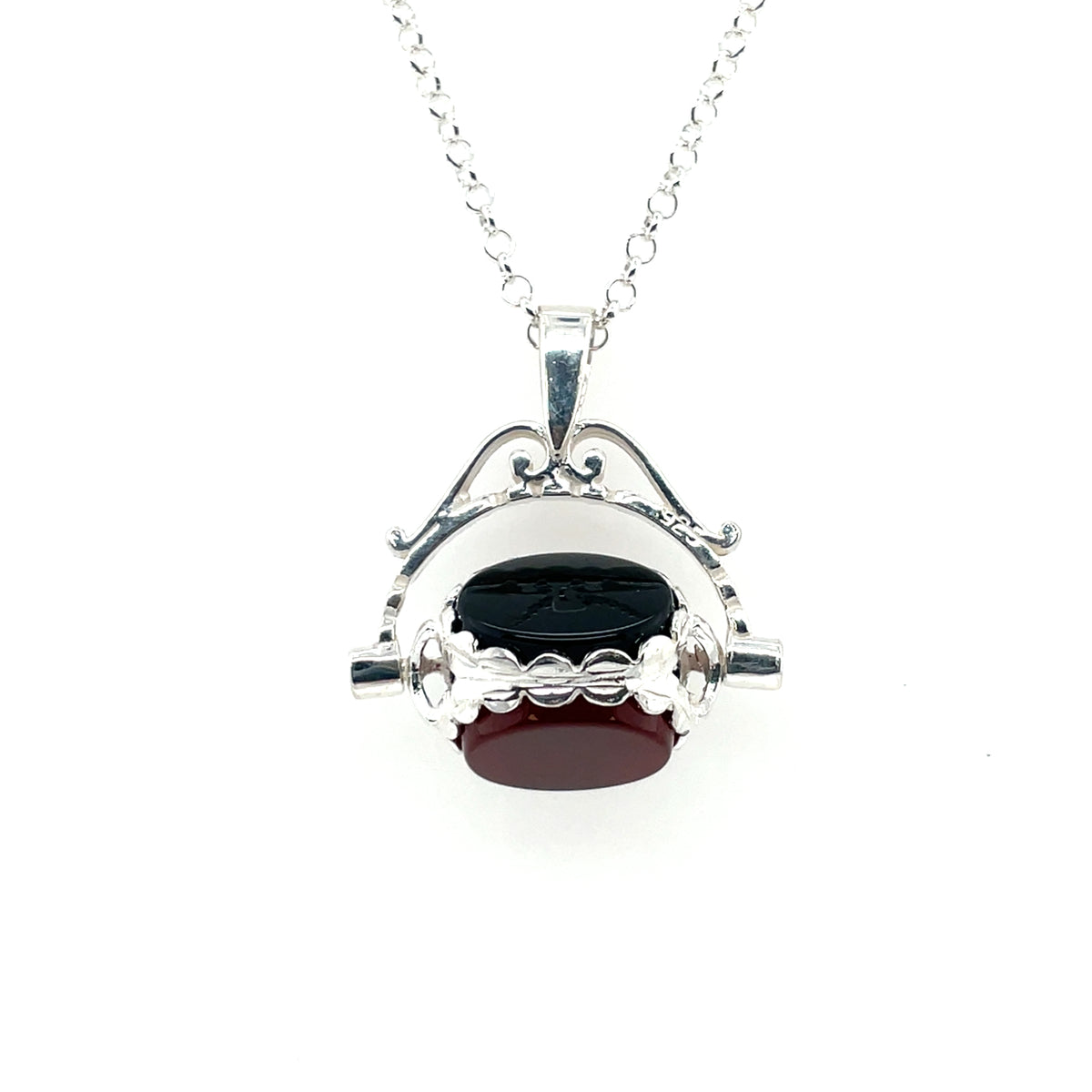 Sterling Silver 3-Way Spinning Fob Pendant BU1428.46