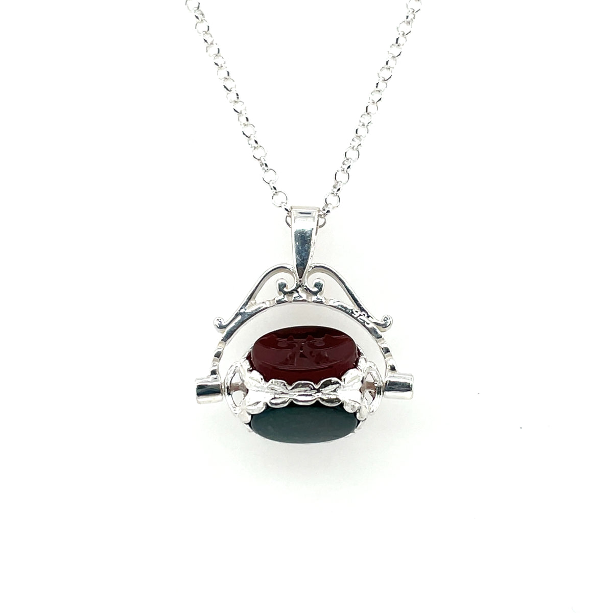 Sterling Silver 3-Way Spinning Fob Pendant BU1428.46