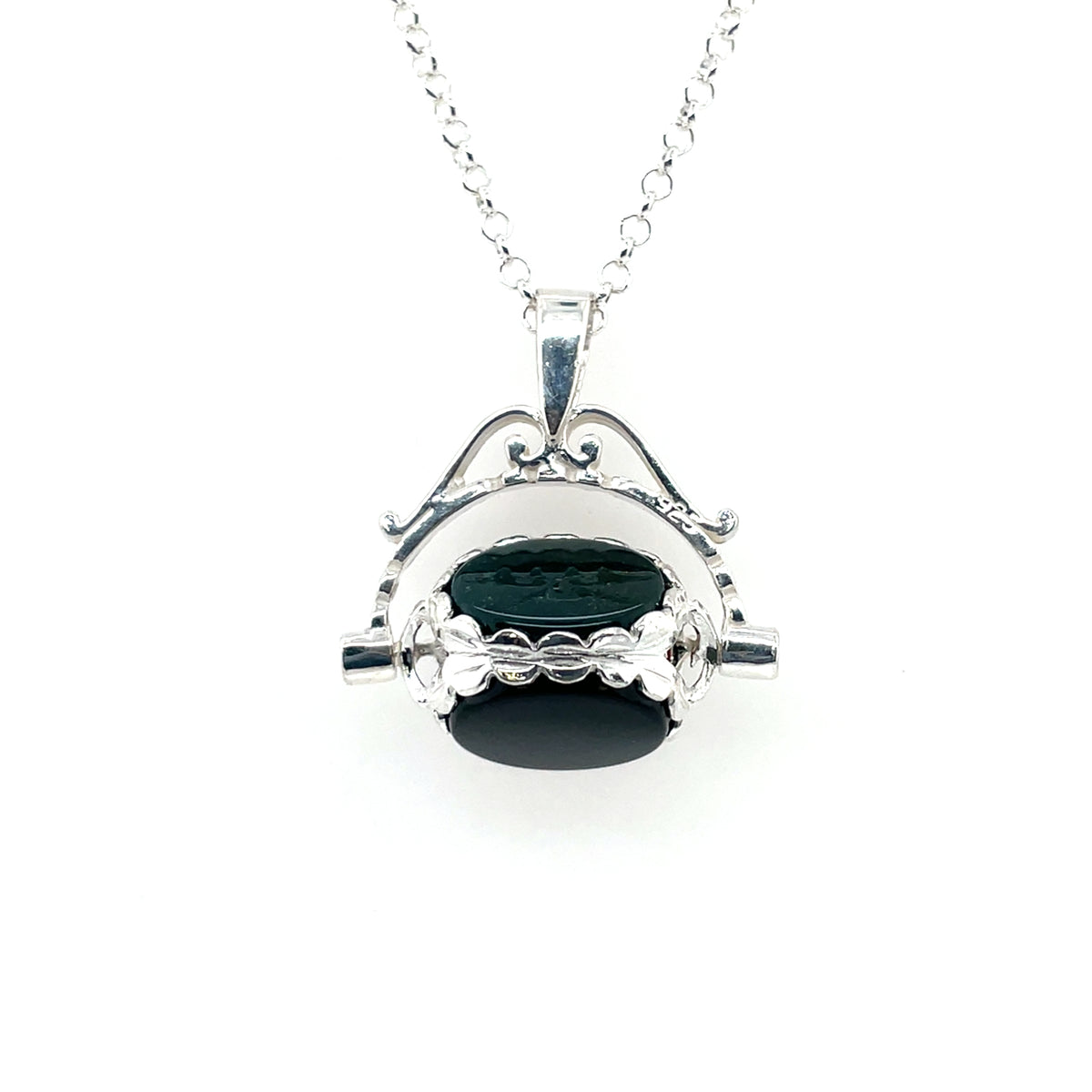 Sterling Silver 3-Way Spinning Fob Pendant BU1428.46