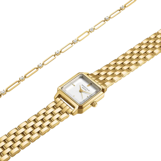 Rosefield Boxelle Gold Watch & Bracelet Set BWGRC-X283