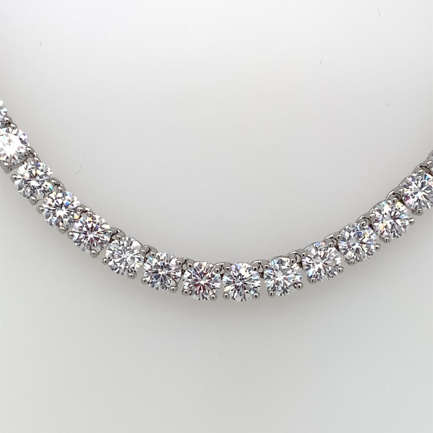 Sterling Silver 4mm CZ Tennis Necklet