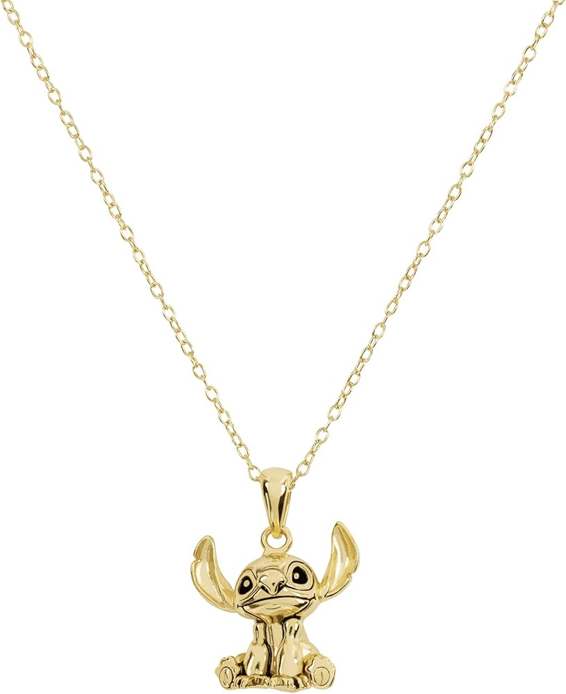 Disney Lilo & Stitch Gold Plated Silver Necklace C902913YL