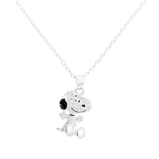 Disney Snoopy Silver CZ Necklace C904552