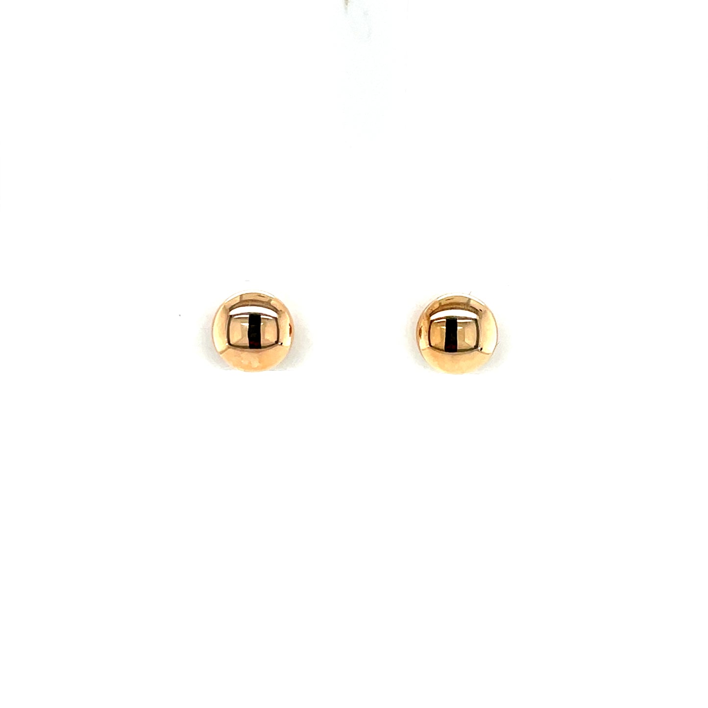 9ct Gold 6mm Button Stud Earrings GE1064