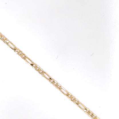 9ct Gold 2.4mm Figaro Bracelet GB469