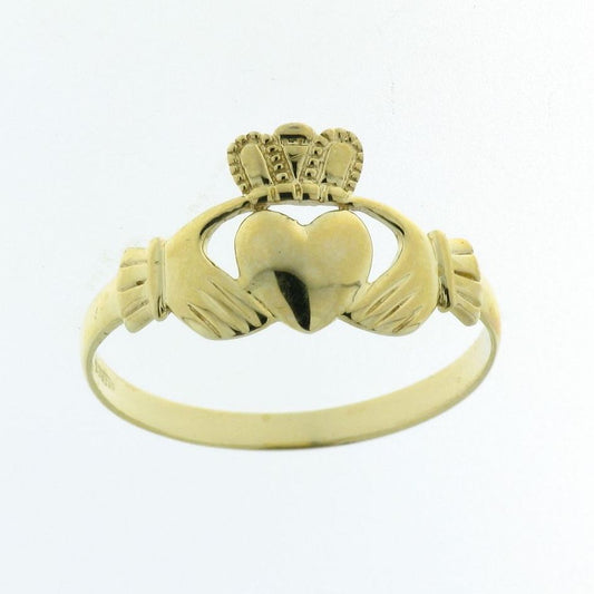 9ct Gold Ladies Claddagh Ring GR487