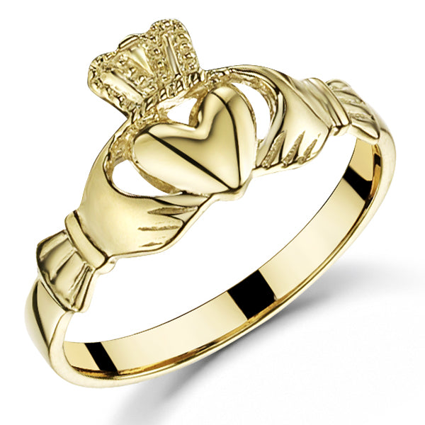 9ct Gold Ladies Claddagh Ring CLR20Y9
