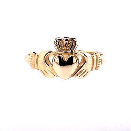 9ct Gold Ladies Claddagh Ring CR24