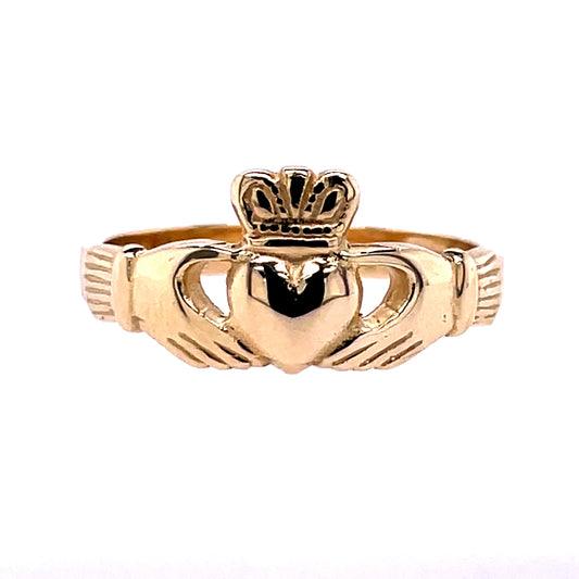 9ct Gold Ladies Claddagh Ring GR421
