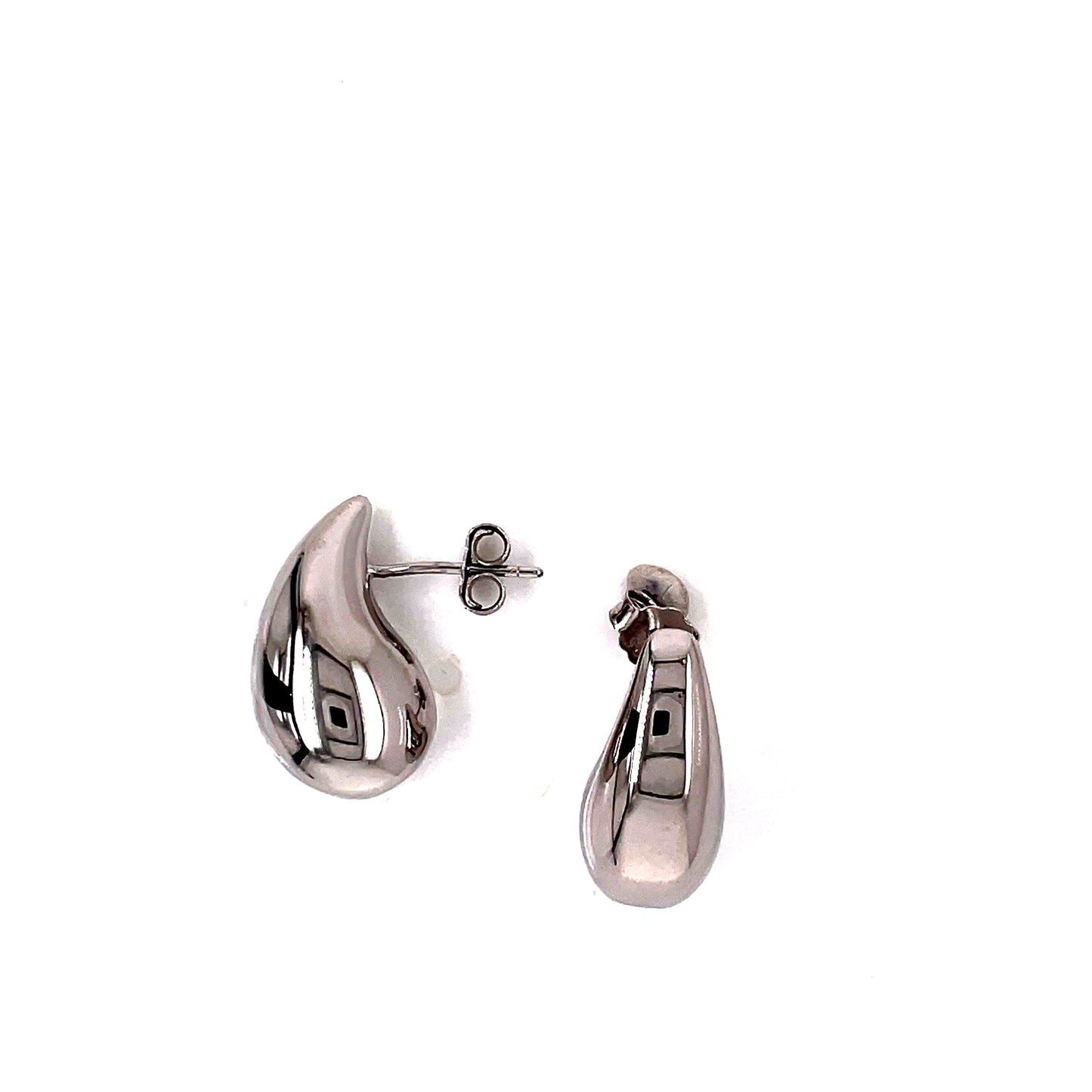 Sterling Silver Raindrop Stud Earrings CSE437