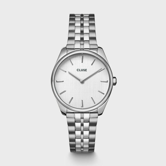 CLUSE Féroce Petite Watch Steel, Silver Linen, Silver Colour CW11219