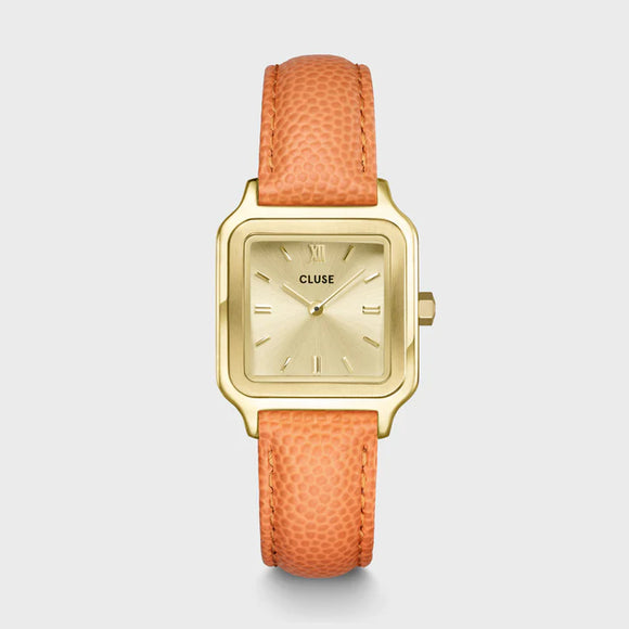 CLUSE Gracieuse Petite Watch Leather, Apricot Lizard, Gold Colour CW11808