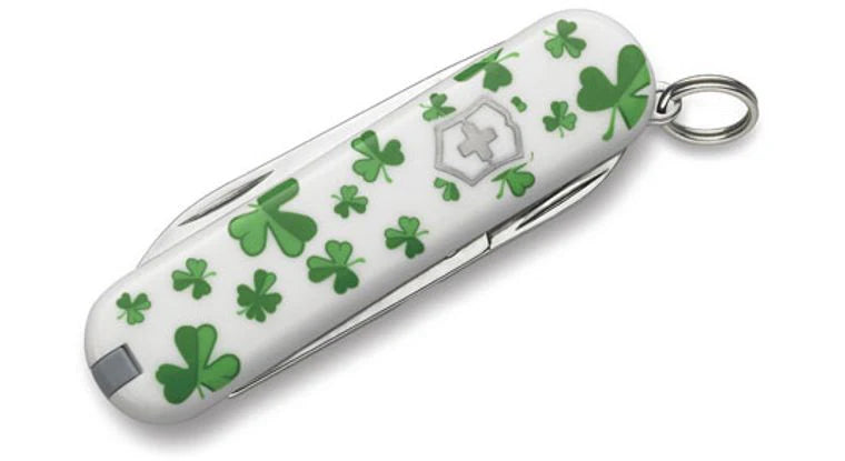 Victorinox Classic White with Shamrocks Pocket Knife