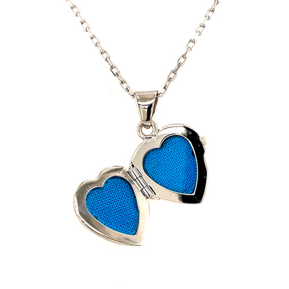 Sterling Silver Floral Heart Locket SL72