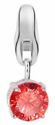 Dream Charms Silver Garnet CZ July Birthstone Charm