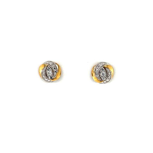 9ct Gold Diamond Stud Earrings DE125