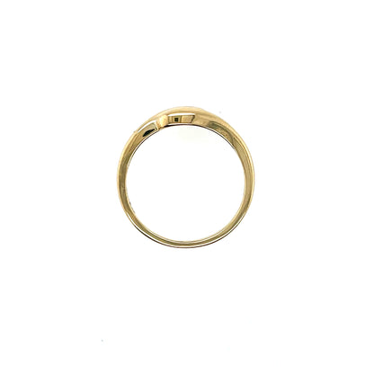 9ct Gold Crossover Ring GR468