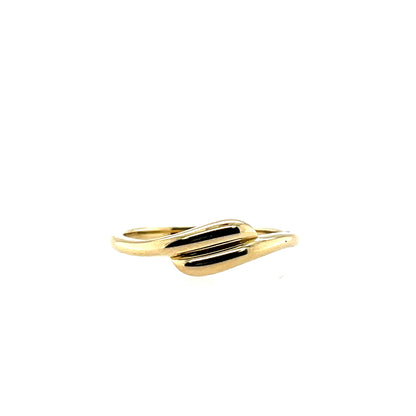 9ct Gold Crossover Ring GR468