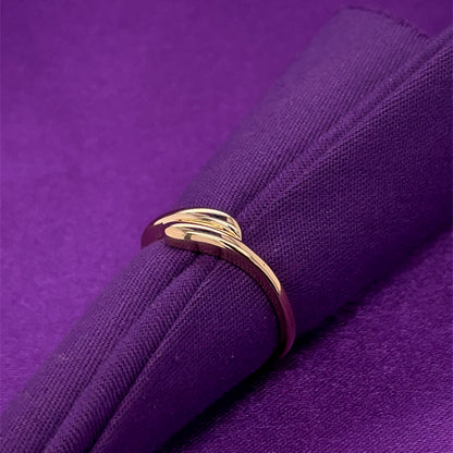 9ct Gold Crossover Ring GR468