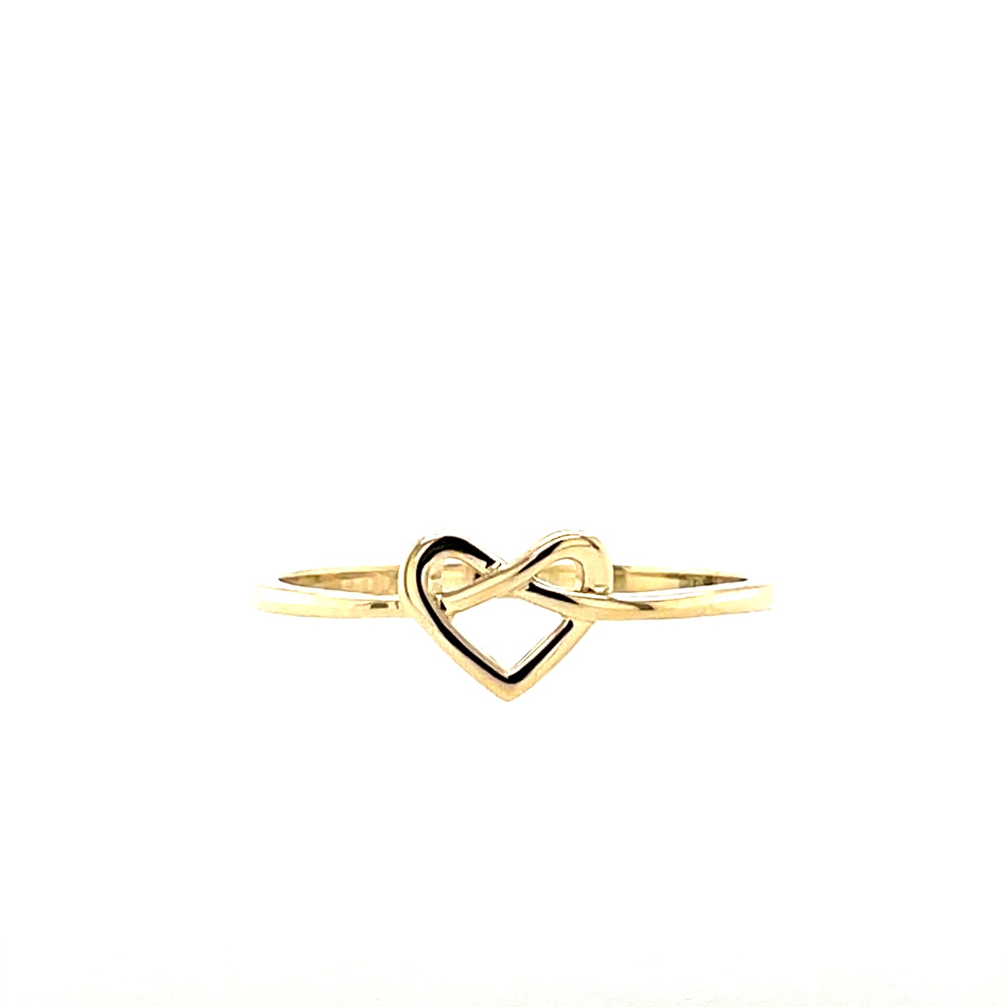9ct Gold Heart Knot Ring GR467