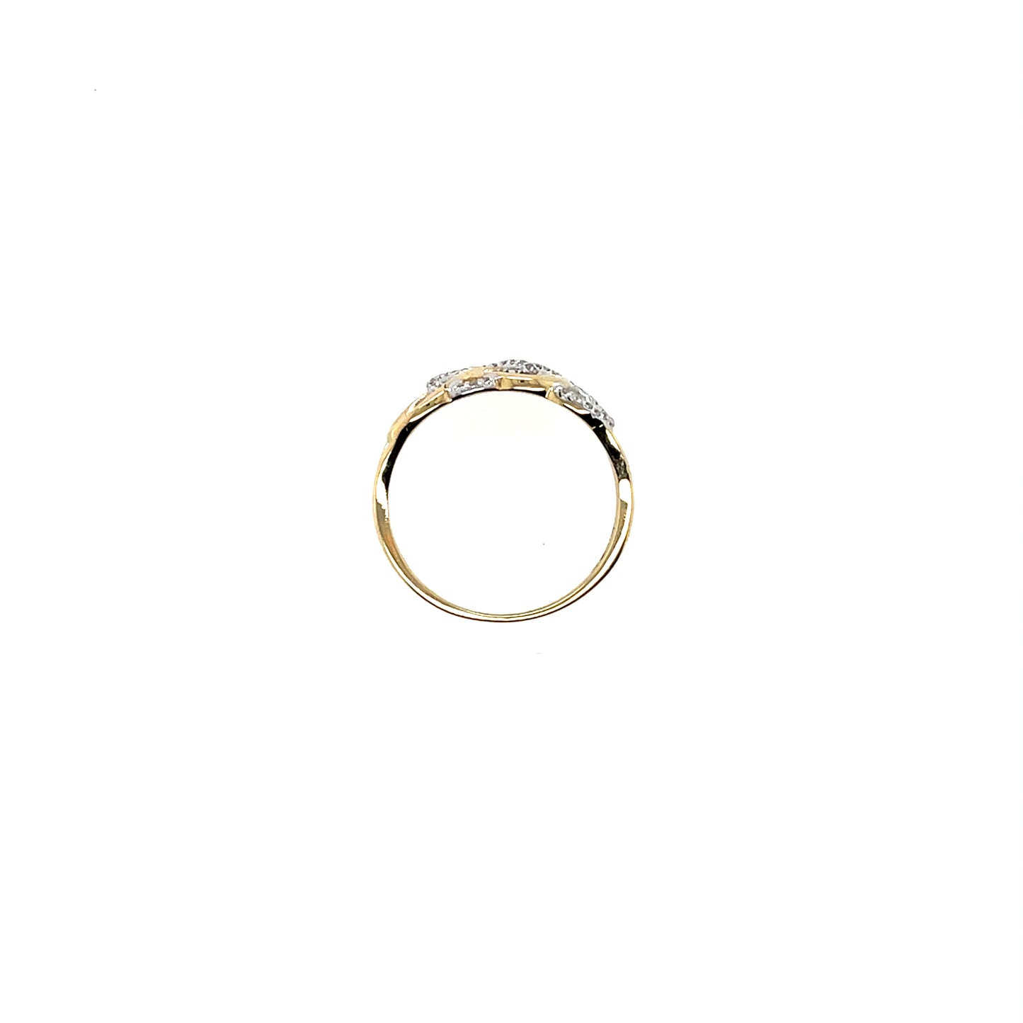 9ct Gold Celtic Knot CZ Ring GRZ371