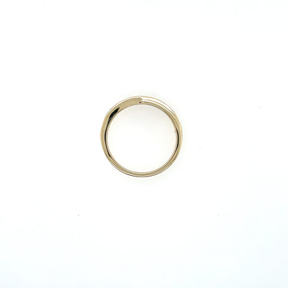 9ct Gold CZ Crossover Eternity Ring GRA132