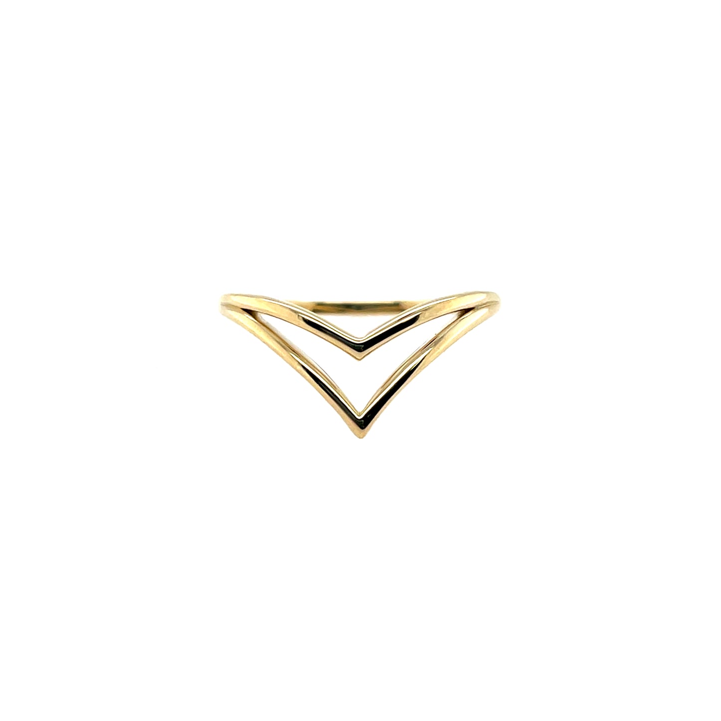 9ct Gold Double Wishbone Ring GR460