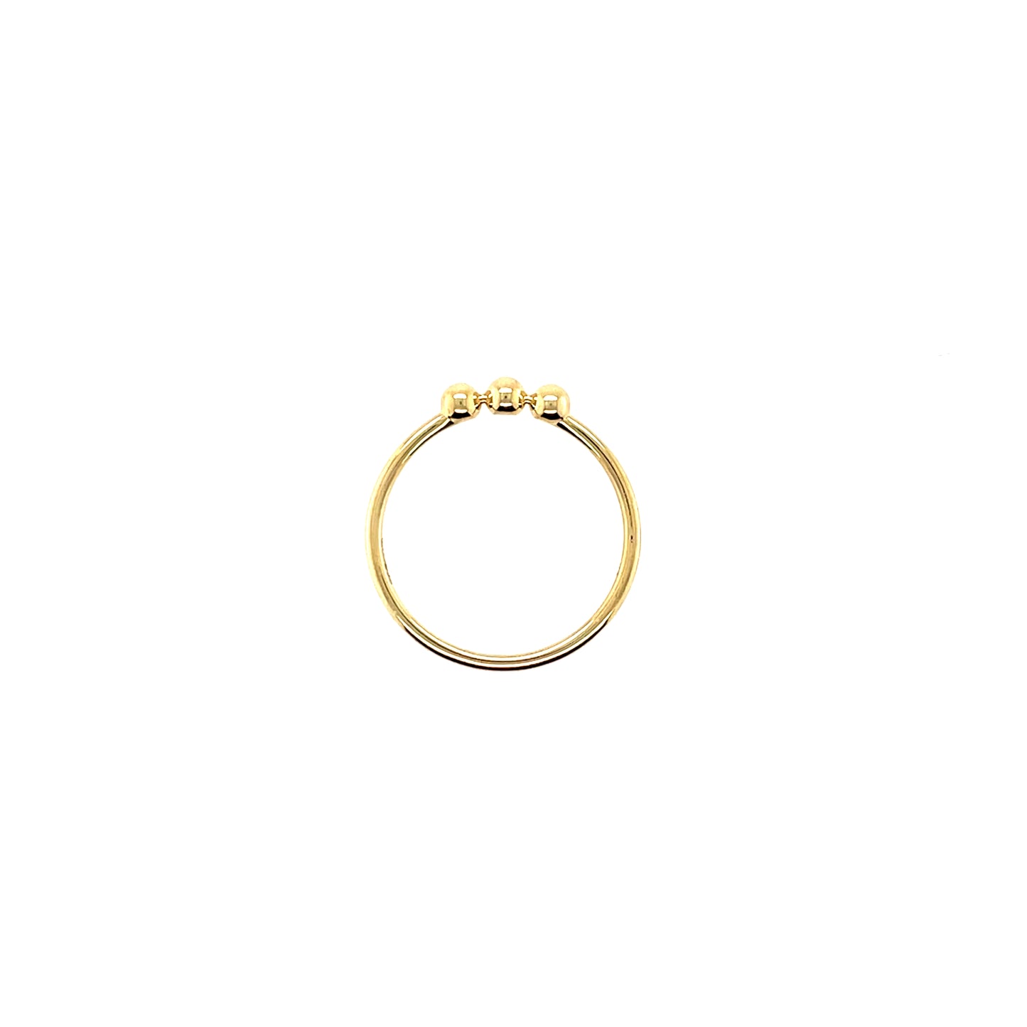 9ct Gold Three Bead Ring GR459