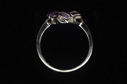 18ct White Gold Diamond Knot Ring DR016