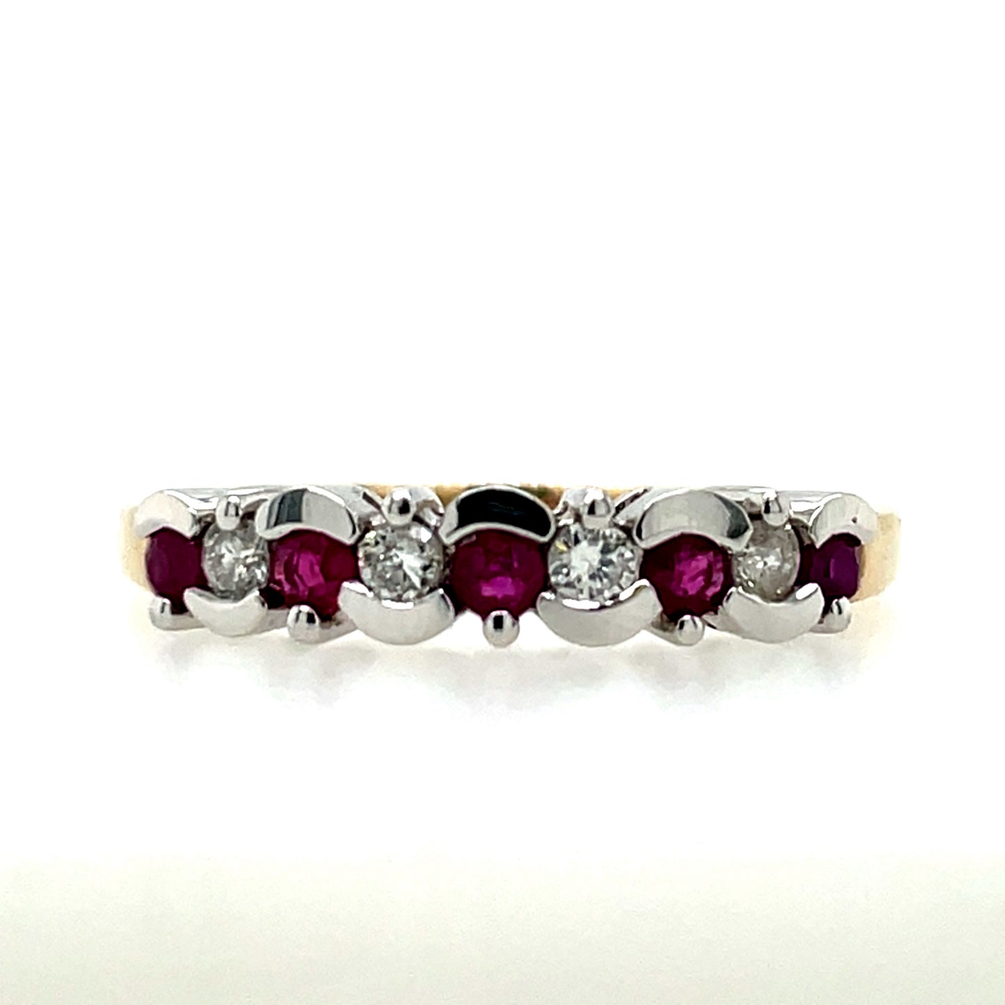 9ct Gold Ruby & Diamond  Eternity Ring GRR072