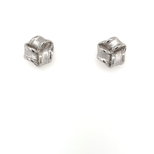 Sterling Silver 10mm Knot Stud Earrings