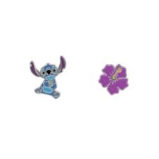 Disney Stitch & Flower Mismatch Enamel Earrings E906358SL