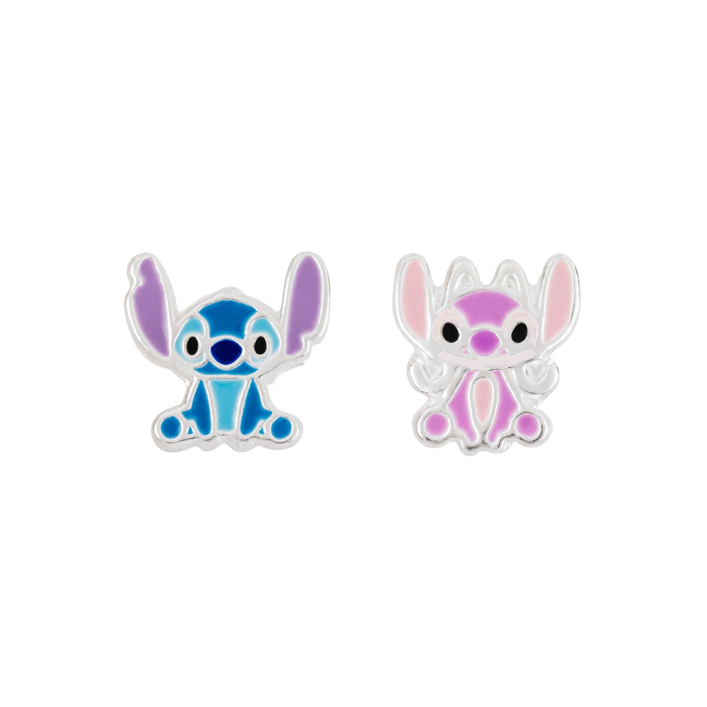 Disney Stitch & Angel Mismatch Enamel Earrings E906666SL