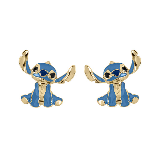 Disney Stitch Gold Plated Crystal Earrings E906891Y