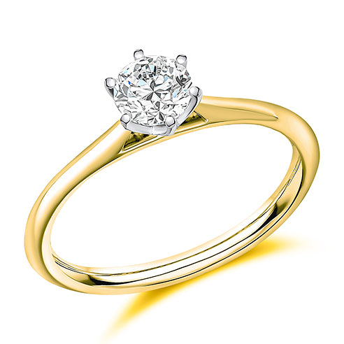 9ct Gold Diamond Solitaire 0.23ct Ring Z250