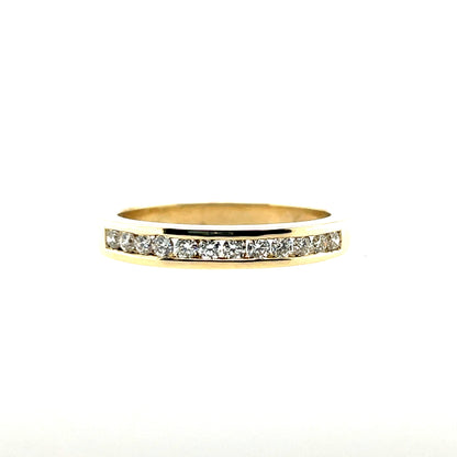 9ct Gold Classic Diamond Channel-set Band 0.25ct X151