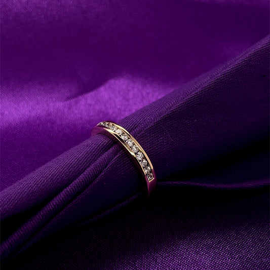 9ct Gold Classic Diamond Channel-set Band 0.25ct X151