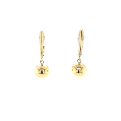 9ct Gold Drop Earrings with Ball GE1037