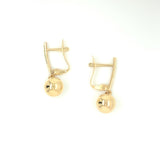 9ct Gold Drop Earrings with Ball GE893