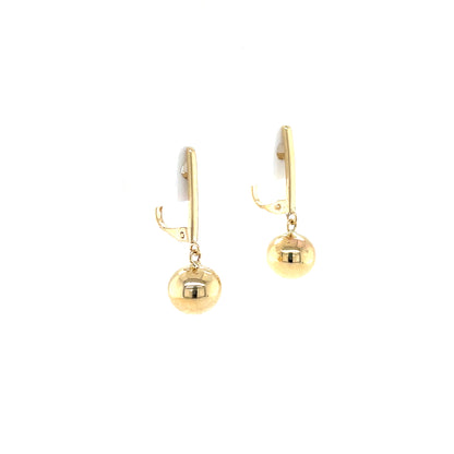 9ct Gold Drop Earrings with Ball GE1037
