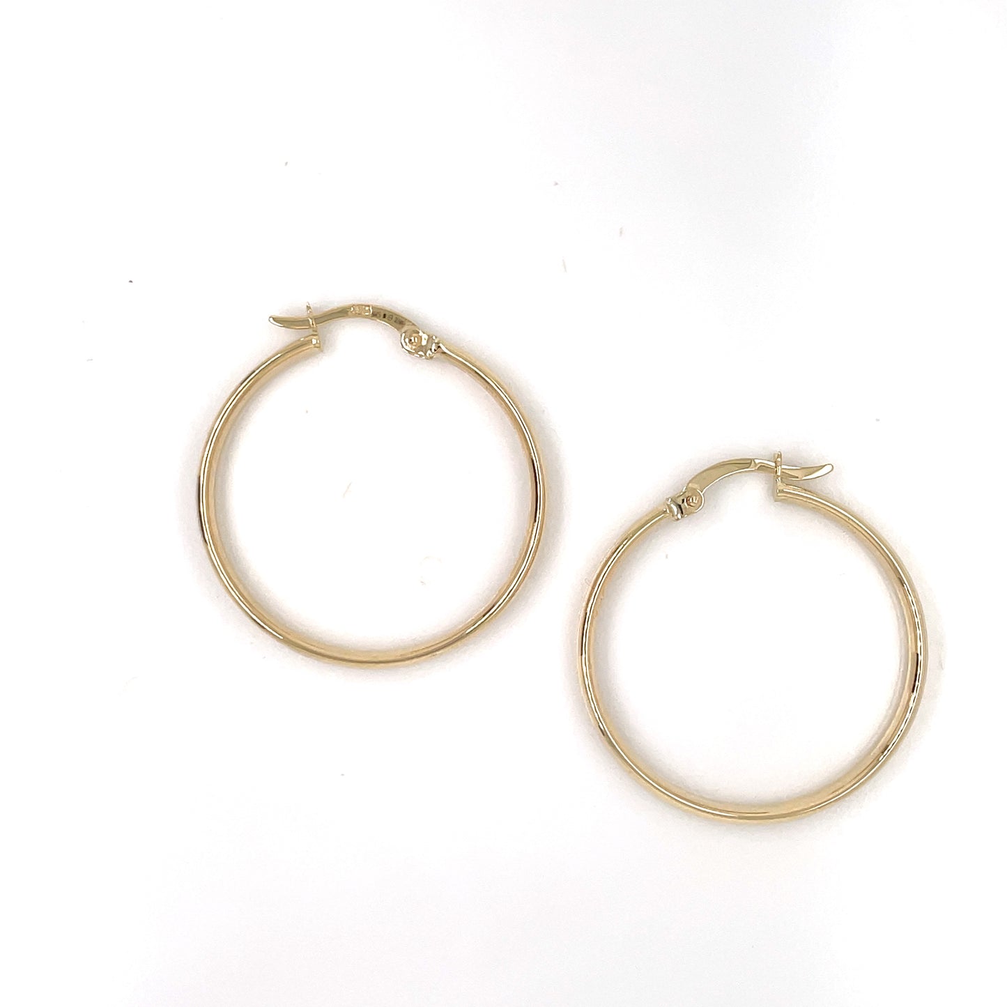 9ct Gold 25mm Hoop Earrings GE962