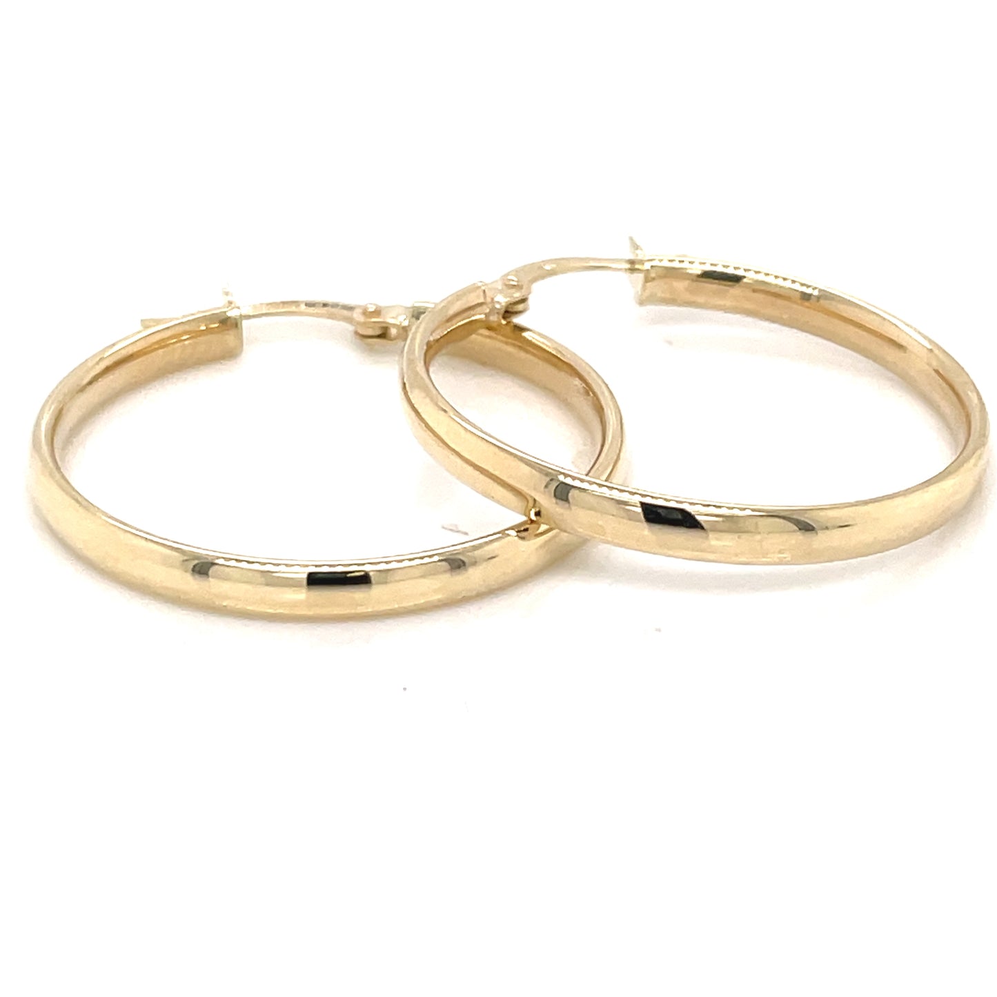 9ct Gold 25mm Hoop Earrings GE962